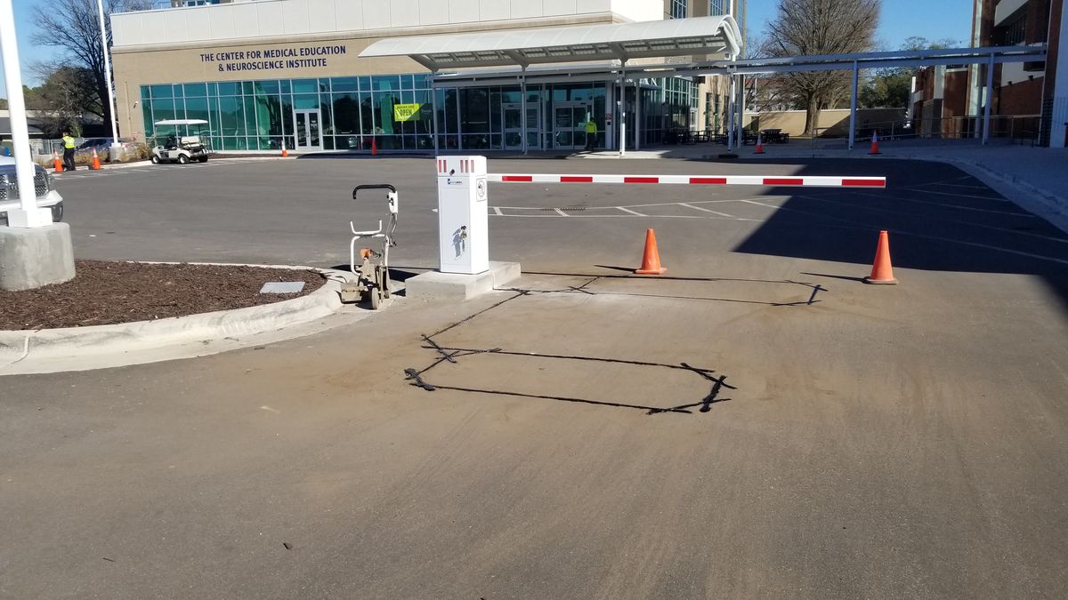 Parking BOXX parking system installation in Fayetteville, NC