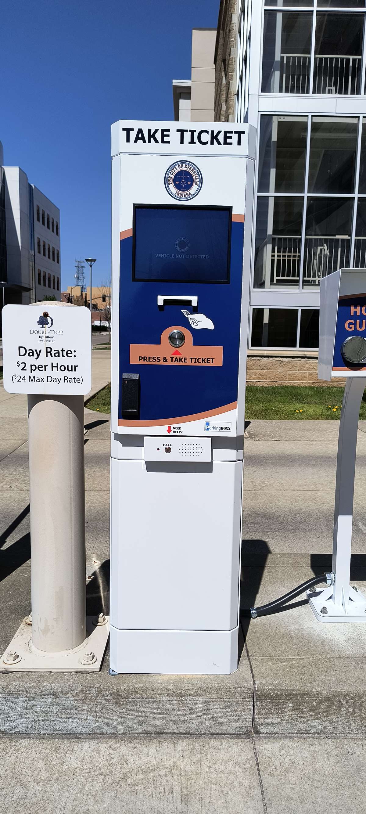 Parking BOXX parking system installation in Evansville, IN