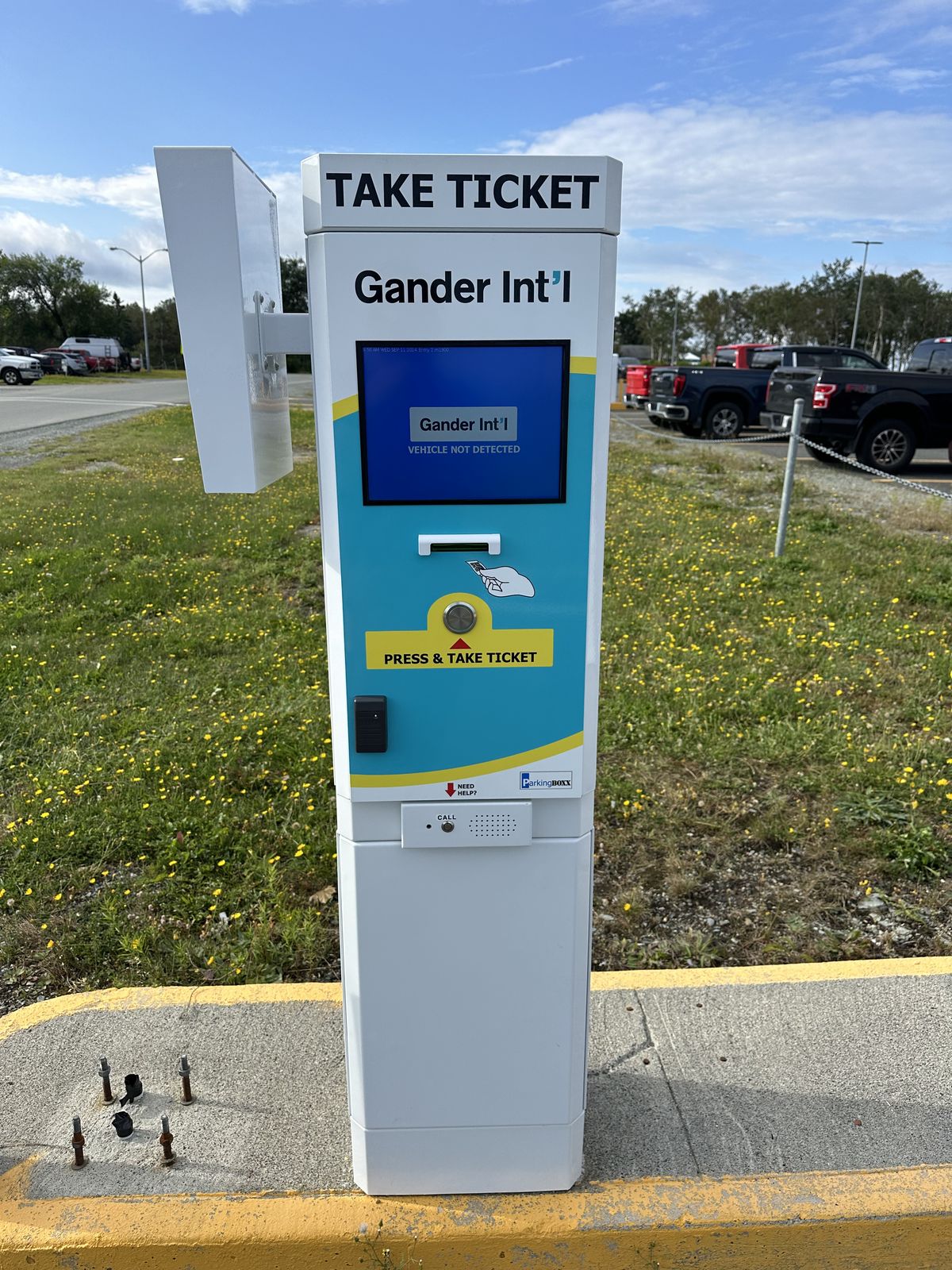 Airport parking access control system in Gander, NL