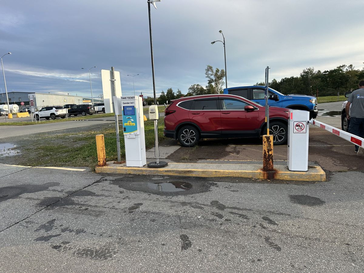 Airport parking access control system in Gander, NL