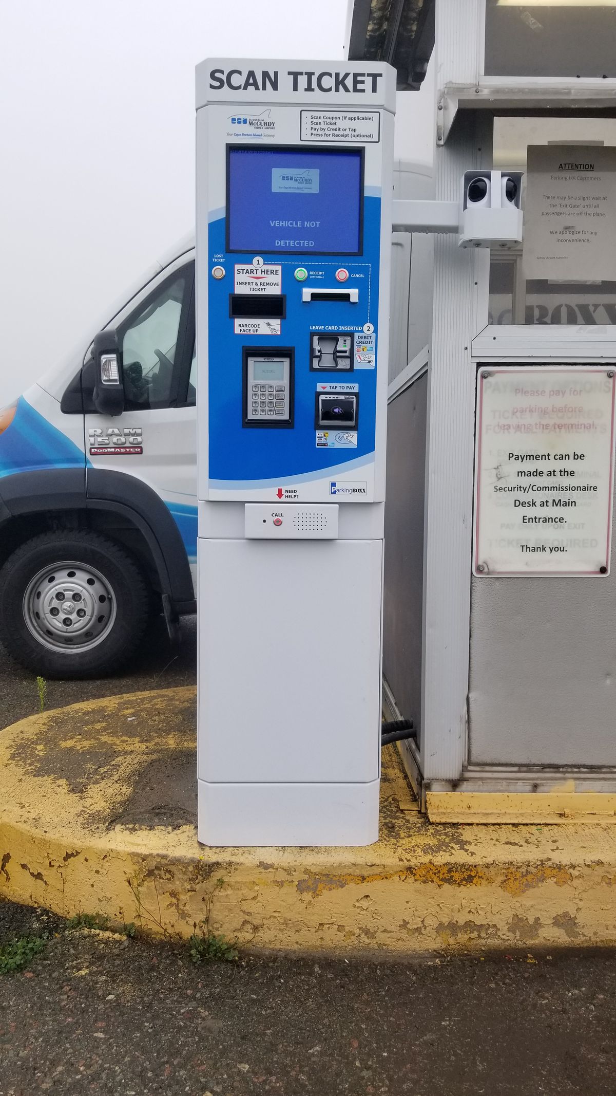 Airport parking access control system in Sydney, NS