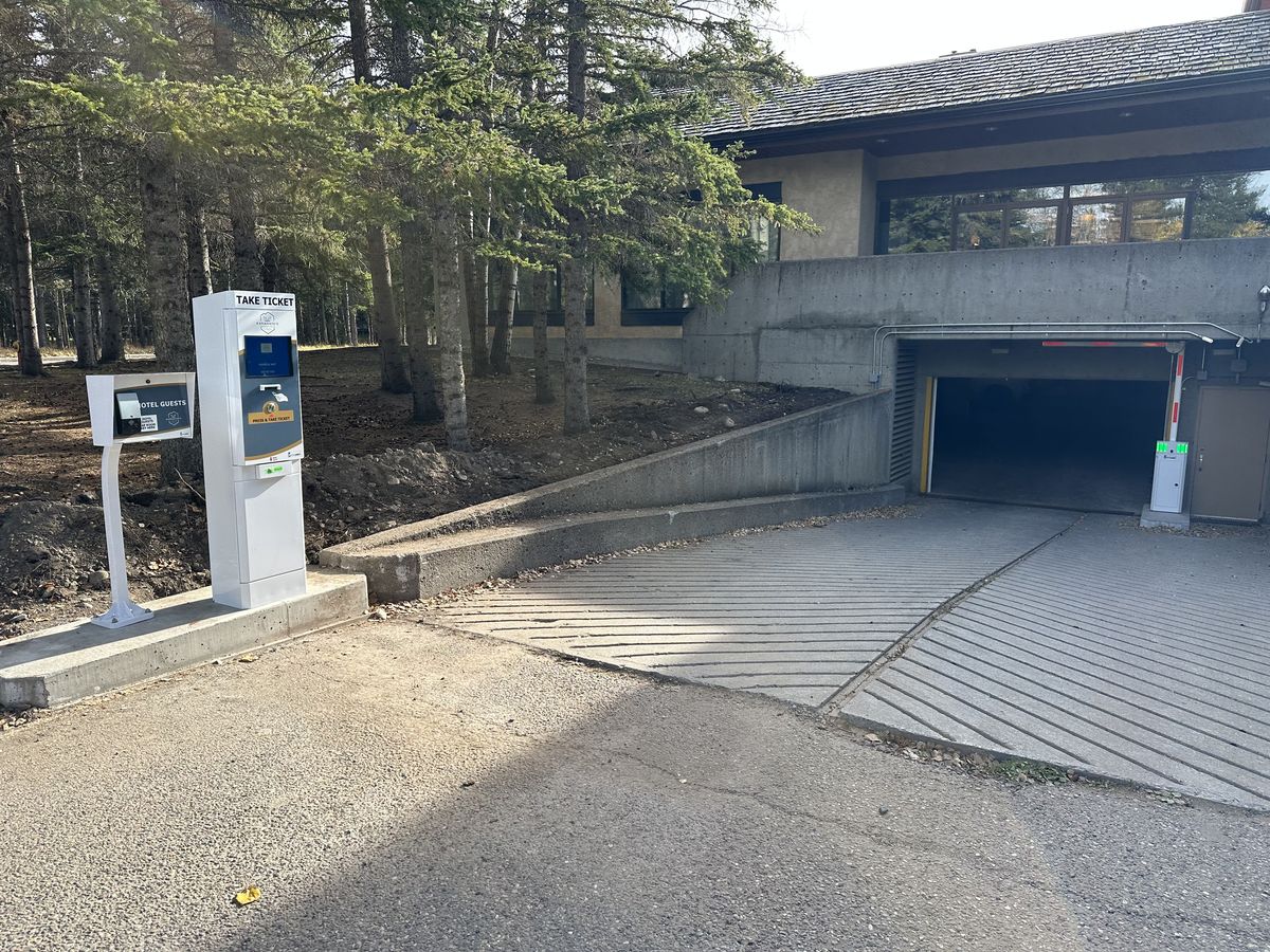 Parking BOXX parking system installation in Kananaskis, AB