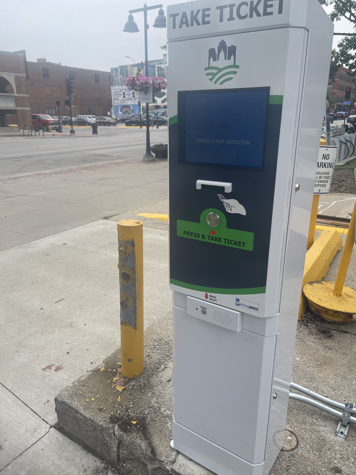 Parking BOXX parking system installation in Des Moines, IA